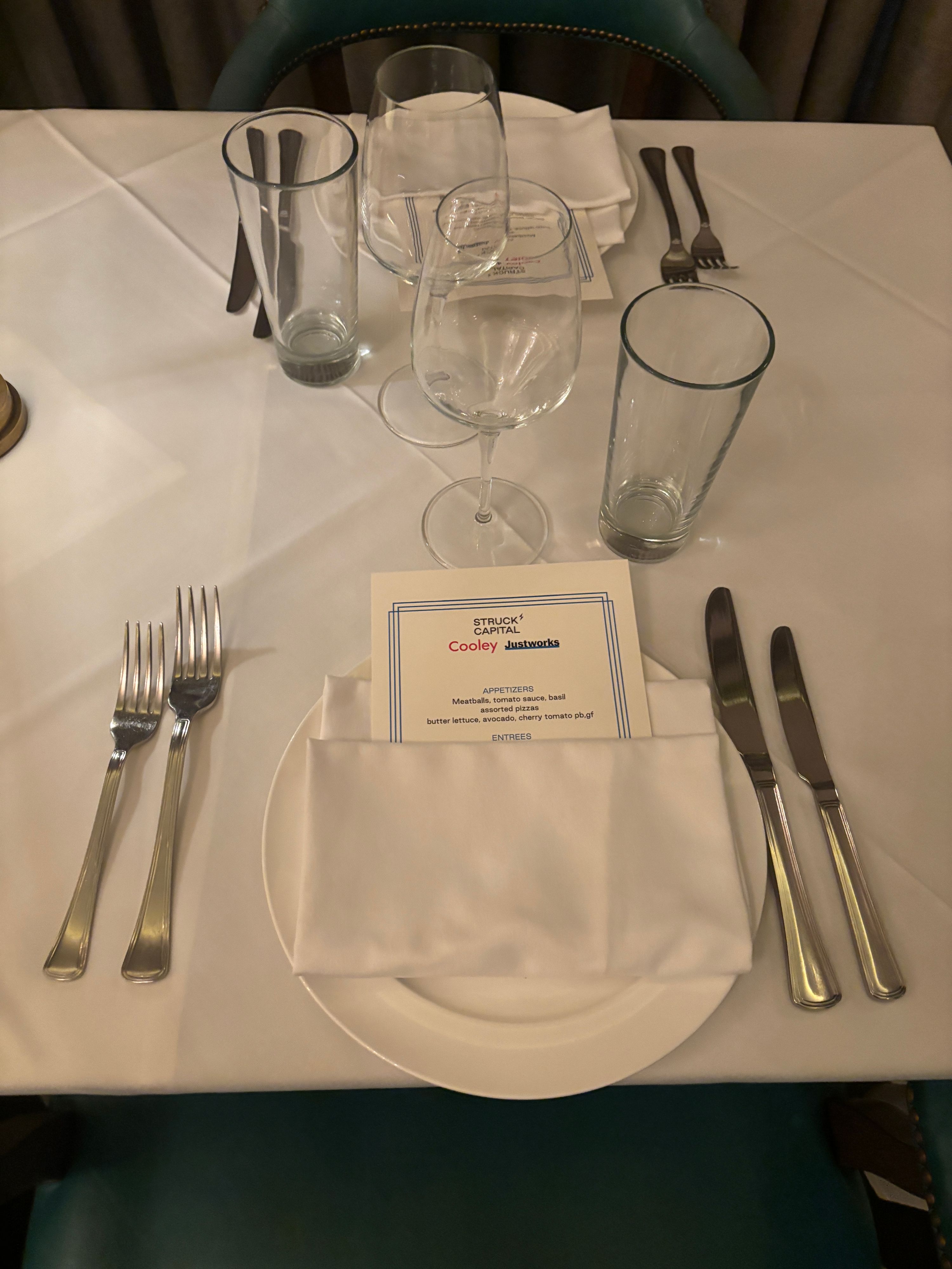 Cooley x JustWorks Co-Hosted Dinner