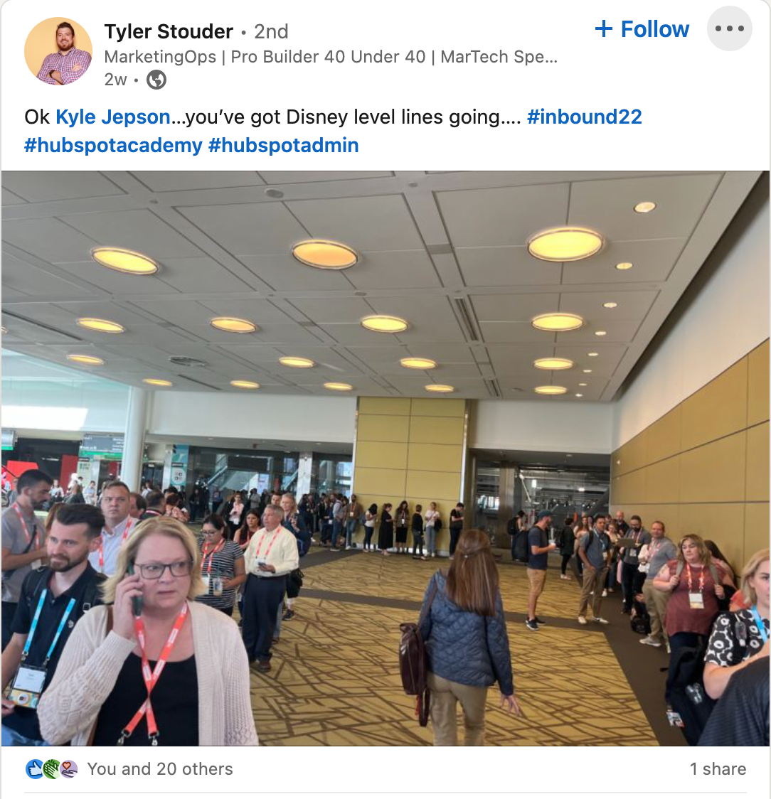 The lines for the original admin talk!